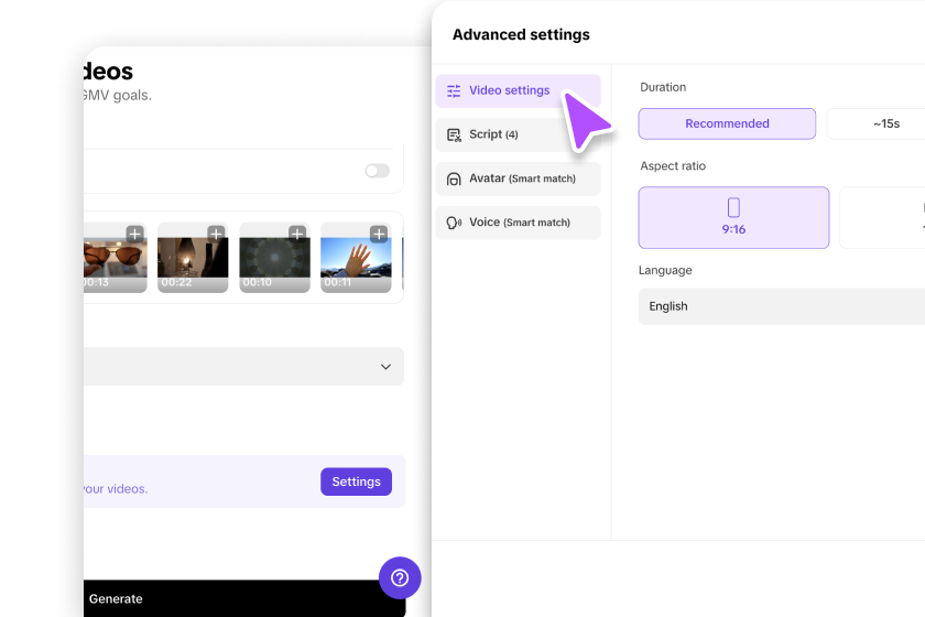  Customize video settings